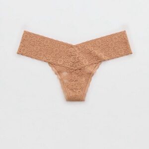 Aerie Nude Lace Thong Panties